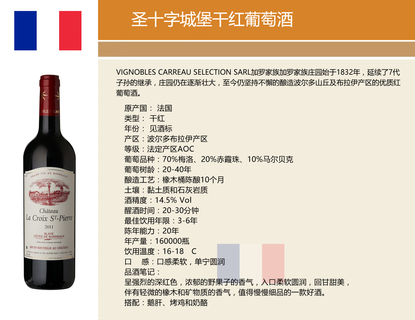 圣十字城堡干红葡萄酒