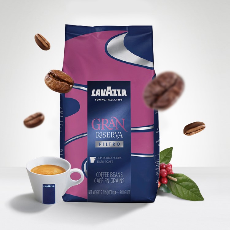 LAVAZZA（拉瓦萨）进口咖啡豆黑 1KG 美式经典深烘焙 GRAN FILTRO