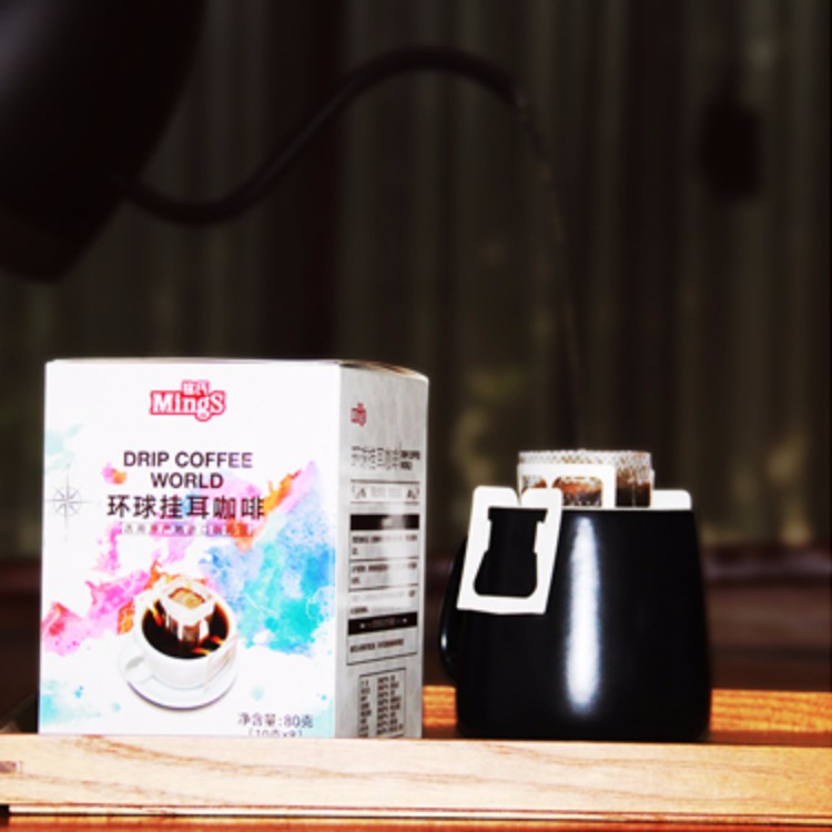 MingS铭氏8口味原产地精品环球挂耳咖啡现磨黑咖啡粉提神10g*8包