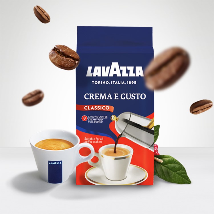 lavazza 乐维萨咖啡粉意大利进口GUSTOCLASSICO经典黑咖啡粉250g