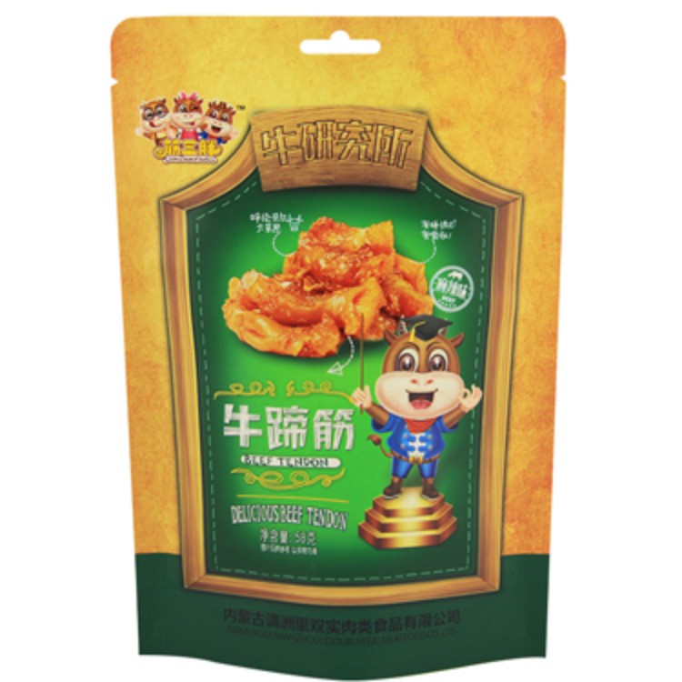 筋三胖新品麻辣牛蹄筋即食零食 清真真空独立包装 58g*3袋