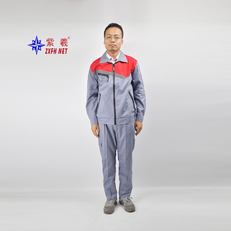 紫羲（ZXFH.NET防静电工作服套装男 电焊工作服 劳保服国家电网工作服秋冬汽修工作服工装工衣印字