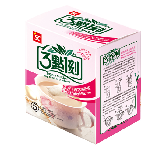 3点1刻玫瑰花果奶茶