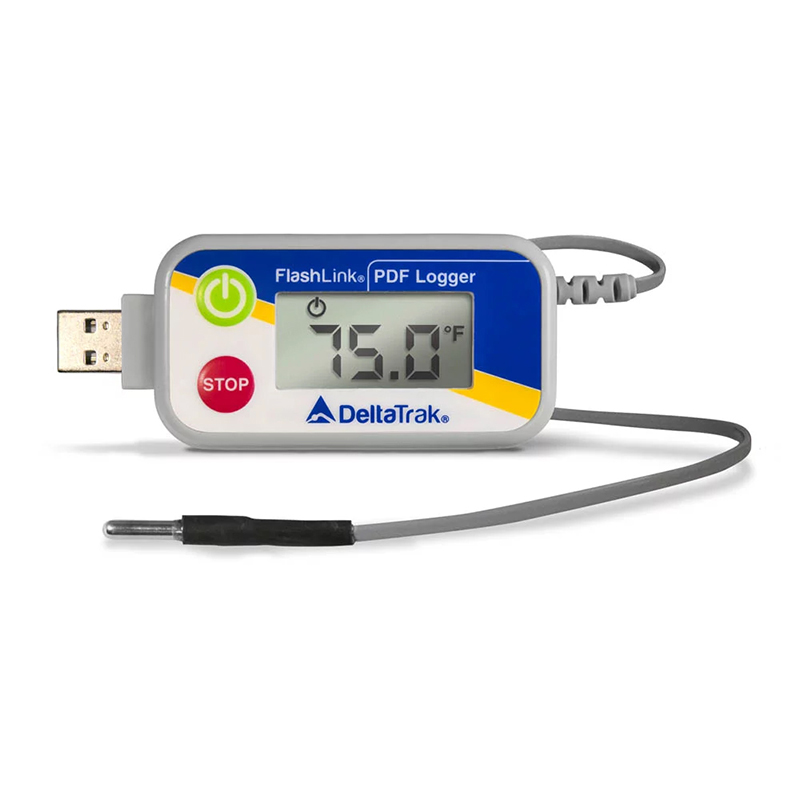 FlashLink® USB PDF -80℃可重复使用数据记录仪配外置钝头探针DeltaTRAK40530