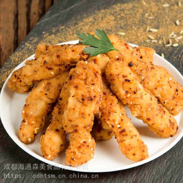 孜然鸡柳无骨鸡肉条 半成品油炸小吃餐饮原料 2.5kg*6袋