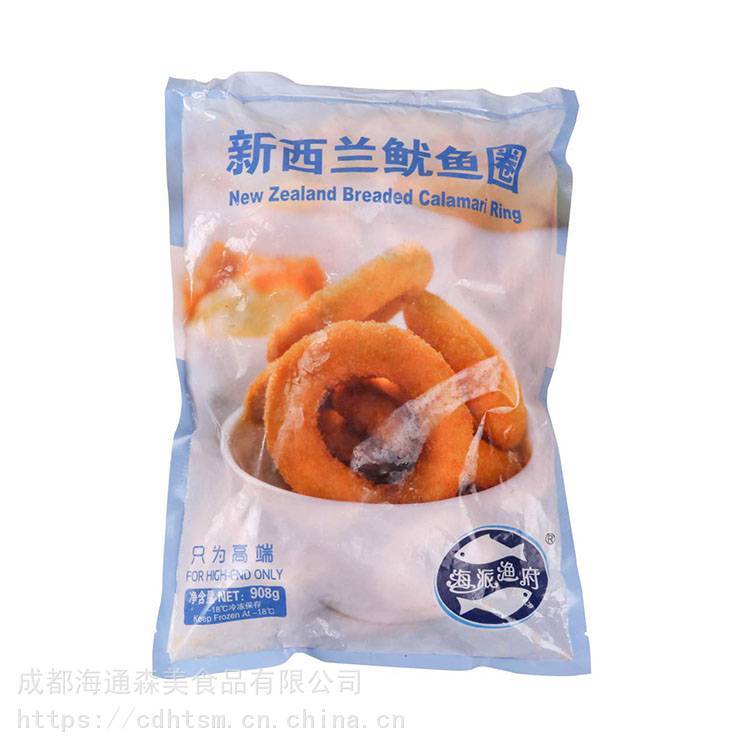 贝贝之星裹粉鱿鱼圈 新西兰鱿鱼圈 油炸小吃中西餐厅商用半成品 908g*8袋