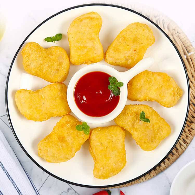 重庆西快小吃原料 原味鸡块黄金鸡块 鸡肉制品 汉堡西餐原料1kg*10袋