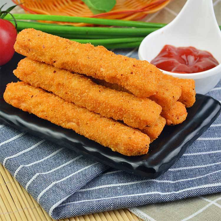 昆明餐饮原料 新和盛孜香霸王条 孜然鸡柳 小吃西餐配餐 半冷冻油炸成品0.8kg*10袋